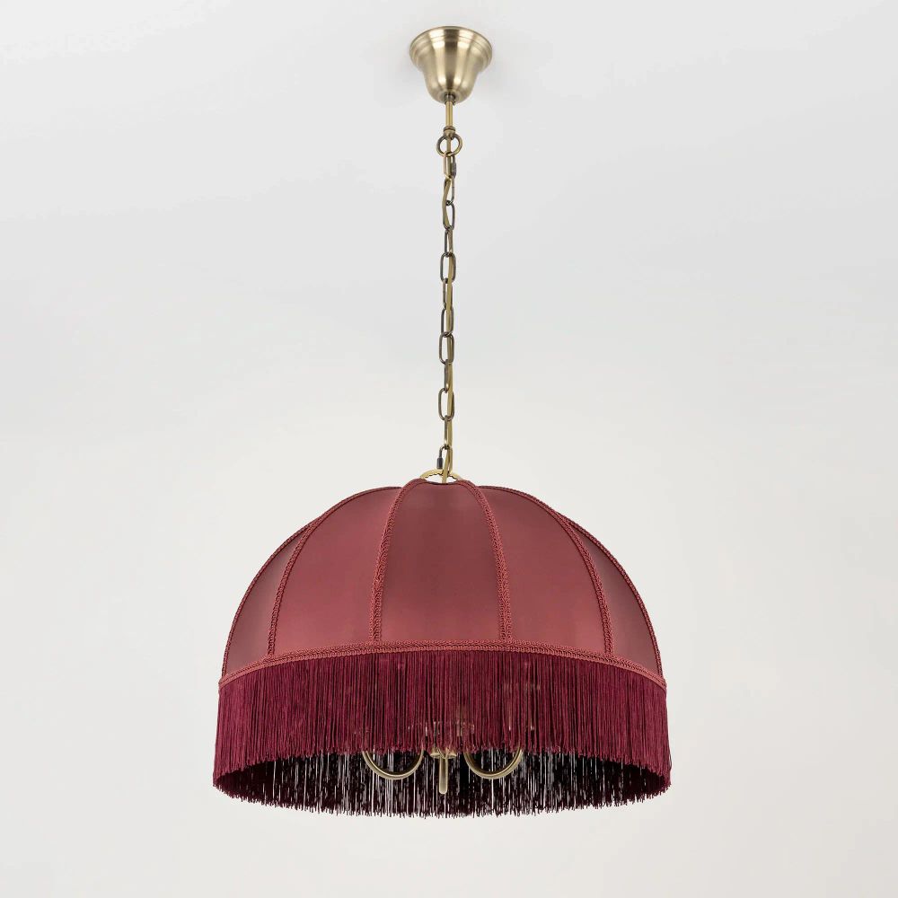 Citilux Базель CL407133 Люстра подвесная с бордовым абажуром