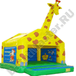 Коммерческий надувной батут "Жираф" с крышей