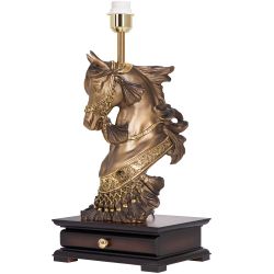 Настольная лампа с бюро Лошадь императора Бронза с абажуром 38 Mally