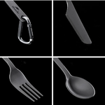 Набор титановых приборов Naturehike TZD11 NH19T011-D (ложка, вилка, нож)