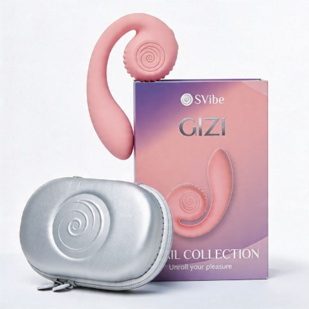 Двойной стимулятор точки G SVibe Snail GIZI персиково-розовый