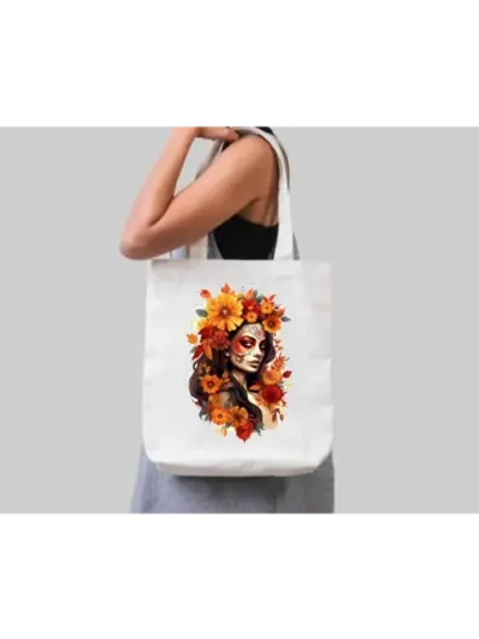 Термотрансфер "Девушка в цветах" 23х17, наклейка на одежду