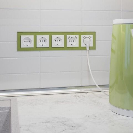 Рамка на 5 постов фисташковый