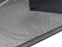 _Эластичная сеточка с окантовкой и мушками, 26 см, черная, м, (Арт: EK-2402), м