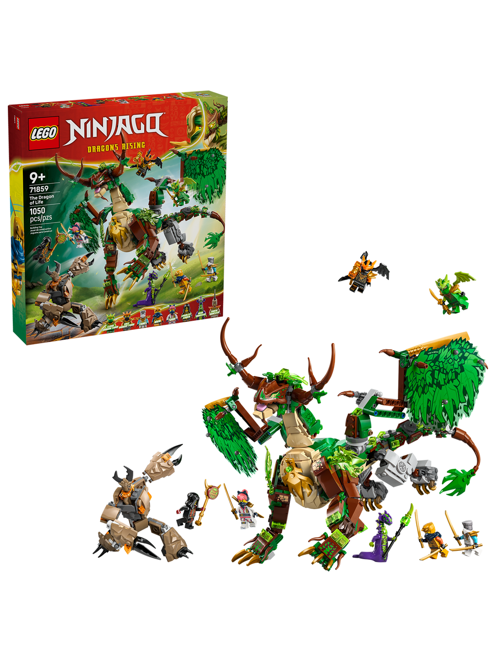 Конструктор Лего Ниндзяго Дракон жизни 71859 | LEGO NINJAGO Dragon of Life | большой дракон 1050 детали 9+