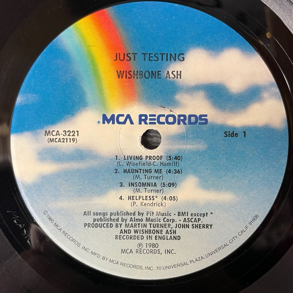 Винтажная виниловая пластинка LP Wishbone Ash Just Testing (USA 1980)