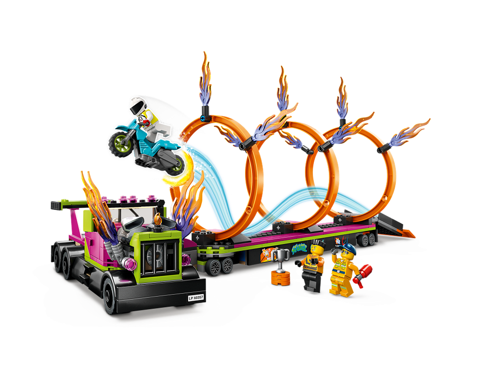 Конструктор лего City Stunt Truck and Ring of Fire 60357