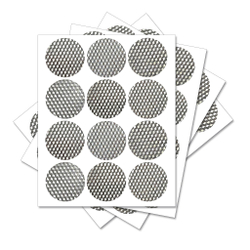 Серебристые наклейки для упаковок Policomprint М2 40мм.48 шт.