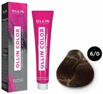 OLLIN COLOR 6/0 темно-русый 60мл Перманентная крем-краска для волос