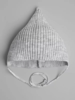 Чепчик детский вязаный на завязках