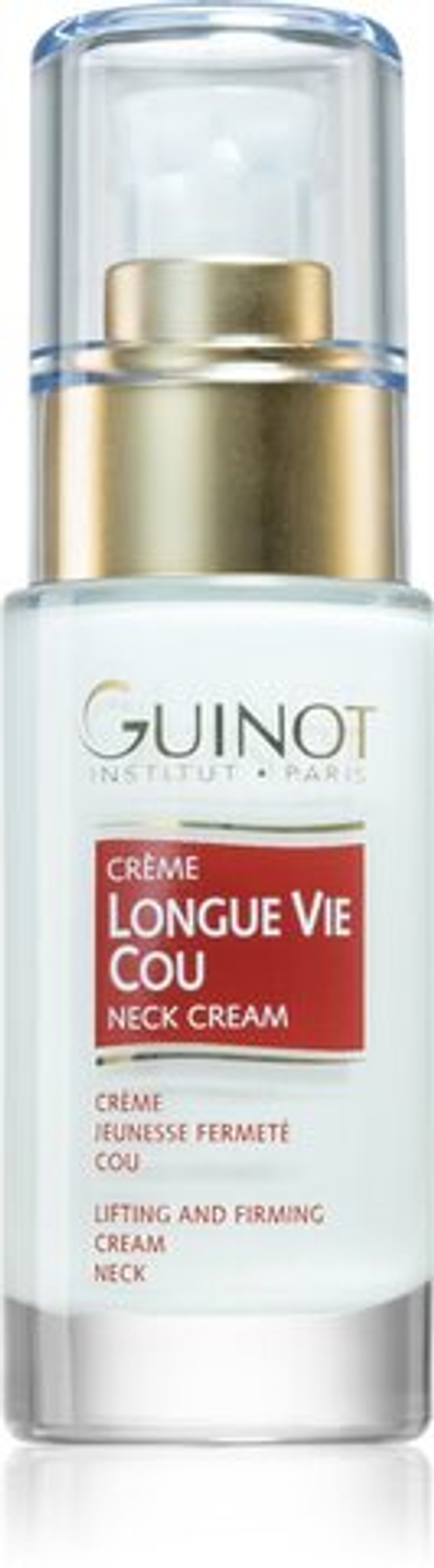 Guinot Longue Vie - разглаживающий и укрепляющий крем, выравнивающий тон кожи шеи и декольте /   30  ml  / GTIN 2600006105204