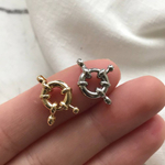 0684-р Карабин в морском стиле 10 мм, родий