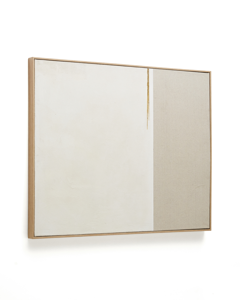 Salin Абстрактная картина с горизонтальной льняной полосой 80 х 100 см