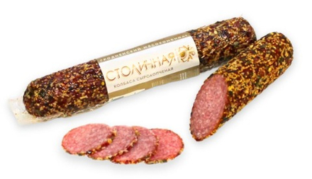 Колбаса сырокопченая "Столичная в обсыпке" Гродненский МК