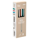 Ручка гелевая DELI "NS666" 0,7 мм, автоматическая, черная