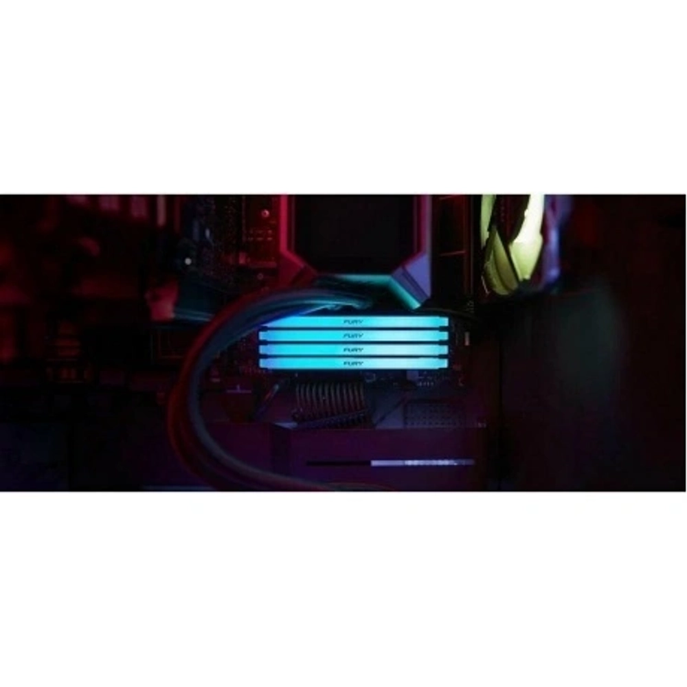 Память оперативная Kingston 32GB 3200MT/s DDR4 KF432C16BB2AK4/32 CL16 DIMM (Kit of 4) FURY Beast RGB