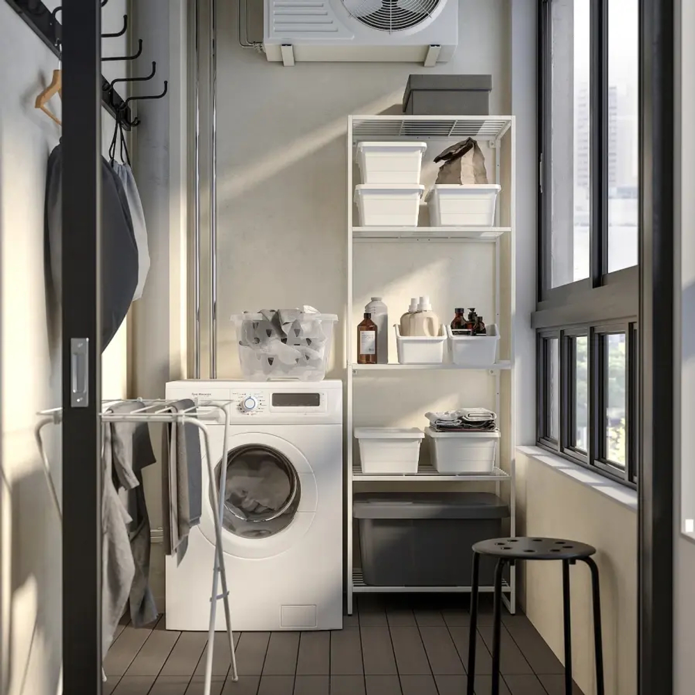 Полка проволочная/внутренняя/наружная - IKEA JOSTEIN/ЙОСТЕЙН ИКЕА, 40х2х57 см, белый