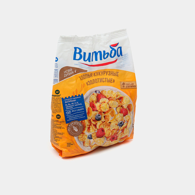 Хлопья кукурузные "Золотистые" 330 г, "Витьба", Беларусь