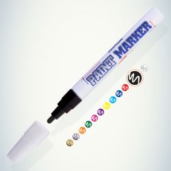 302753 MunHwa Маркер-краска PAINT MARKER, ЧЕРНАЯ 4мм (PM-01) БЛ-1 | MunHwa