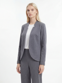 Костюм из шерстяного джерси Брук серый