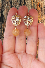 Серьги из кварца азезтулита, шарик 10,5 мм