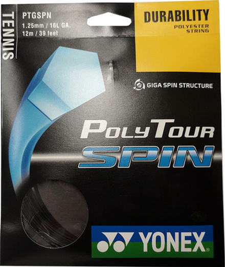 Струны теннисные Yonex Poly Tour Spin (12 m) - black