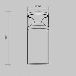 Наземный низкий светильник Maytoni Pyro O496FL-L21B3K1