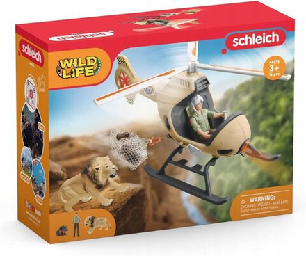 Фигурки Schleich Wild Life - Игровой набор Шляйх Вертолет для спасения животных - 42476