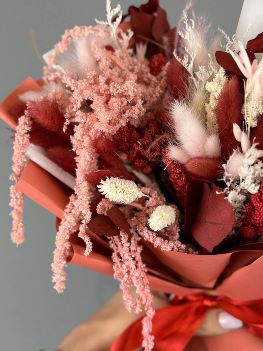 Букет из сухоцветов "Алые паруса"