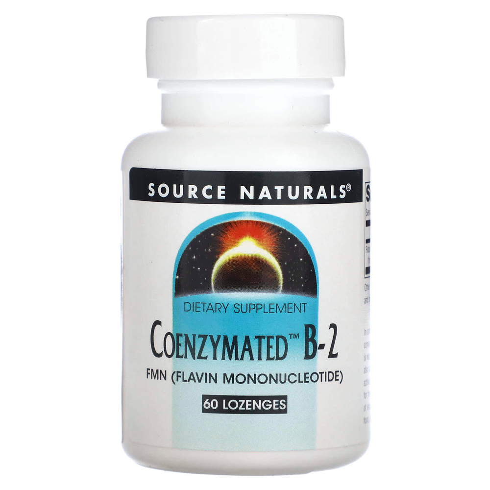 Source Naturals, ферментированный витамин B-2, 60 мг, 120 пастилок