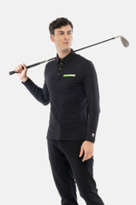 Мужское поло Hydrogen RUBBER LOGO TECH POLO LS (GI0008-007)
