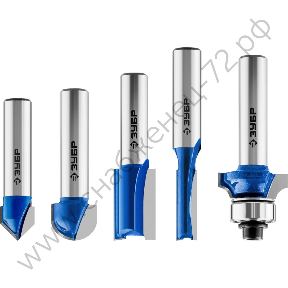 ЗУБР 5шт, набор профильных фрез по дереву