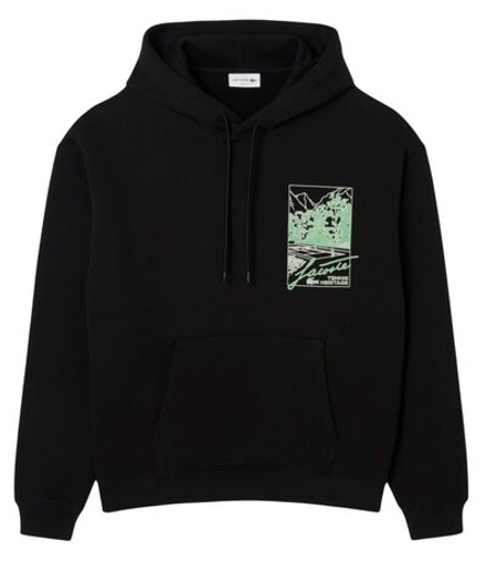 Куртка теннисная Lacoste Printed Fleece - black