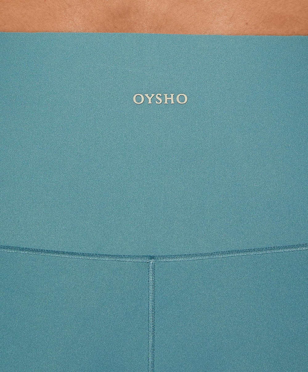 OYSHO Легинсы до щиколотки длиной 65 см с высокой посадкой Perfect-Adapt, линялый синий