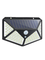 100 SMD LED Уличный светодиодный фонарь на солнечной батареи, с датчиком движения на стену дома