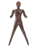 Кукла надувная PDX Dollz Reggie Pipes с фаллосом (Цвет: коричневый)