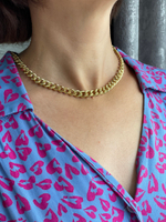 Цепь золото с сиреневой эмалью, Италия