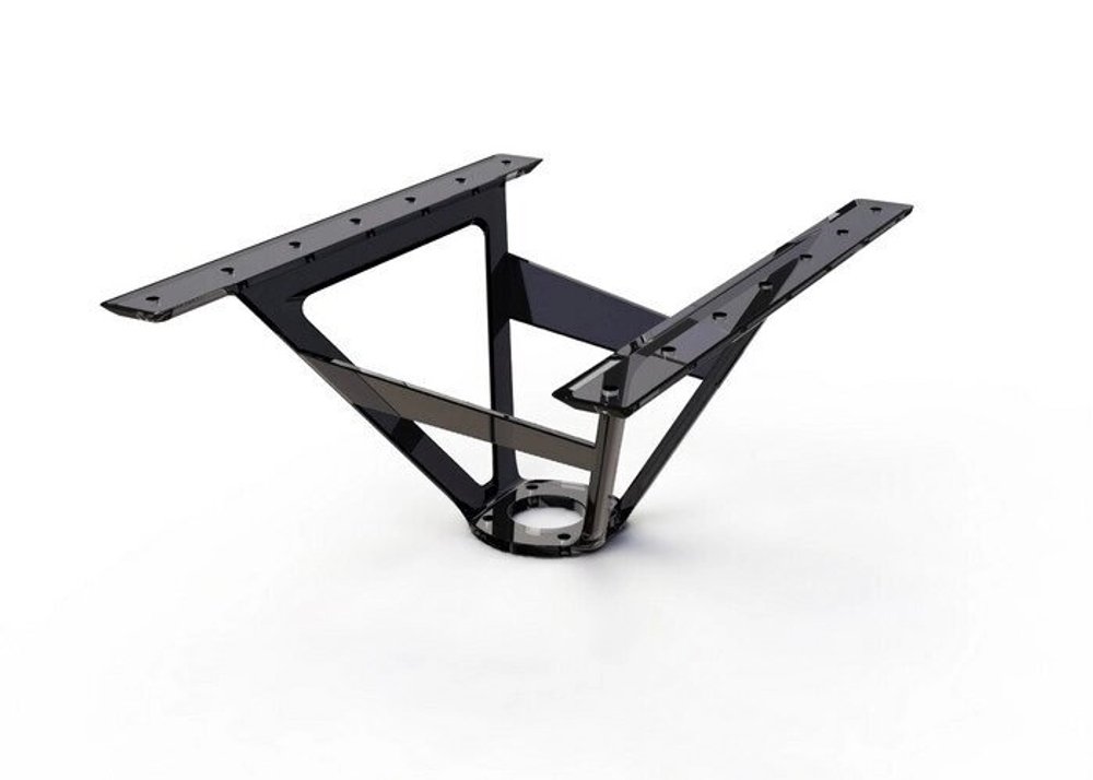 Кронштейн для стола прозрачный усиленный, цвет черный