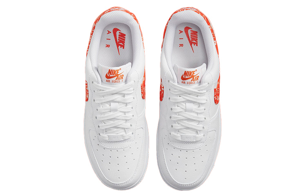 Кроссовки Nike Air Force 1 Low 07 Ess "Orange Paisley" (Женская размерная сетка)