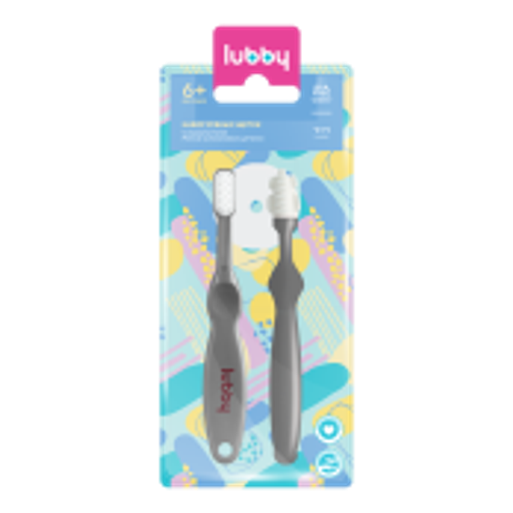 Зубные щетки с ограничителем от 6 месяцев арт. 14081 lubby