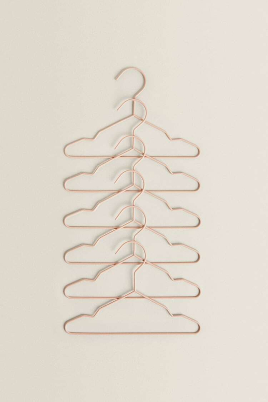 ZARA HOME ДЕТСКАЯ ВЕШАЛКА (НАБОР ИЗ 6 ШТ.) РОЗОВЫЙ