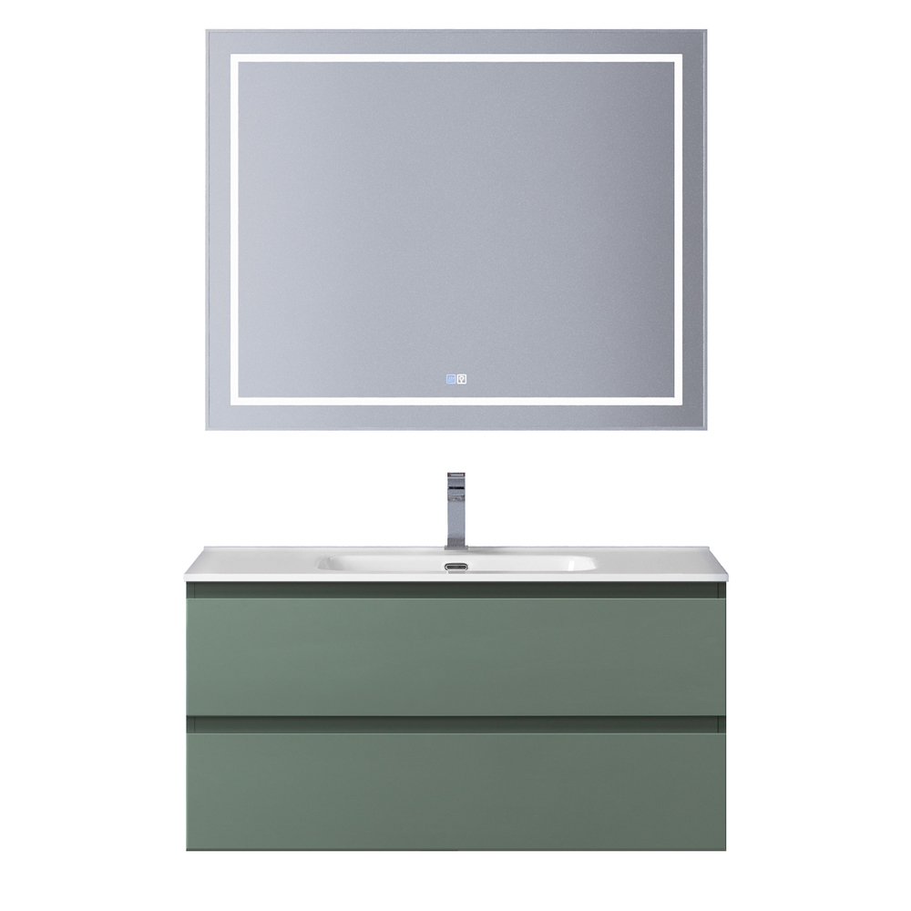 Тумба с раковиной подвесная BelBagno KRAFT-1000-2C-SO-VO Еловый матовый, раковина белая BB1000ETL