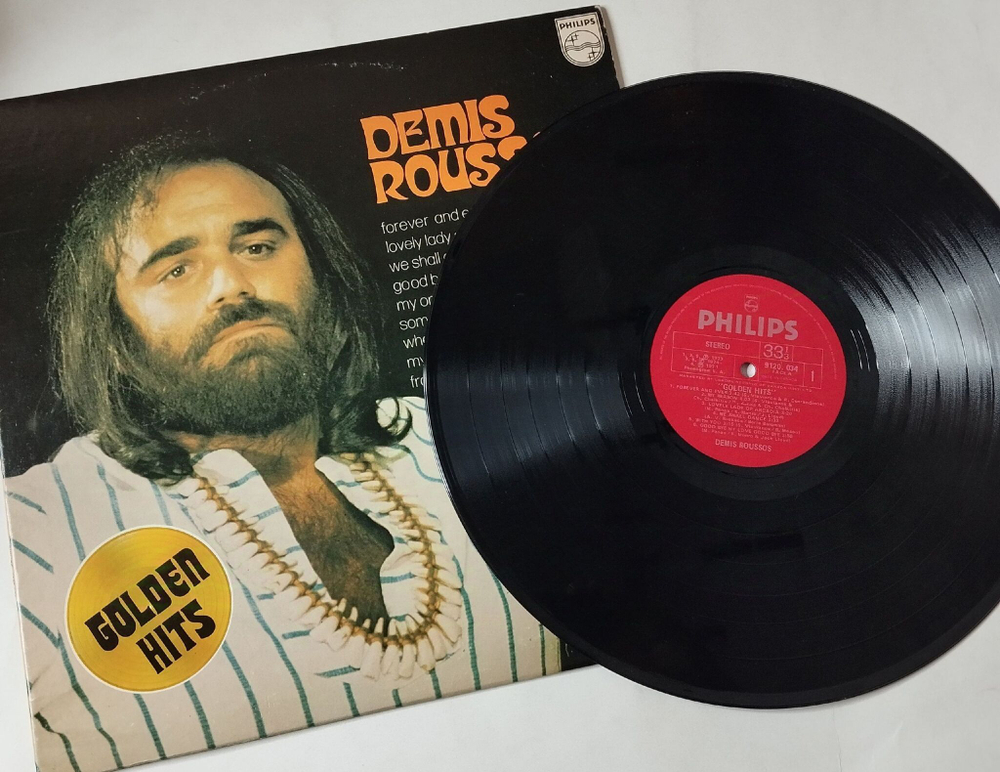 Винтажная виниловая пластинка LP Demis Roussos Golden Hits (France 1975) From Souvenirs To Souvenirs