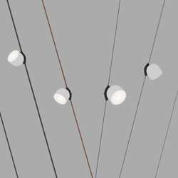 DK5542-WH+BK Поворотный светильник для трека-ремня Belty, серия Spot, со светодиодом, D100*H107мм, 48V DC, 12W, RA90, 120°, 4000K, IP20, белый с черным, алюминий