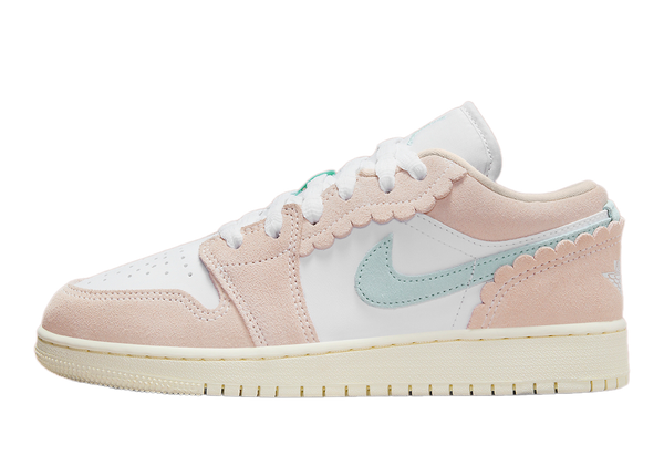 Air Jordan 1 Low White Pink Soft Blue (GS)