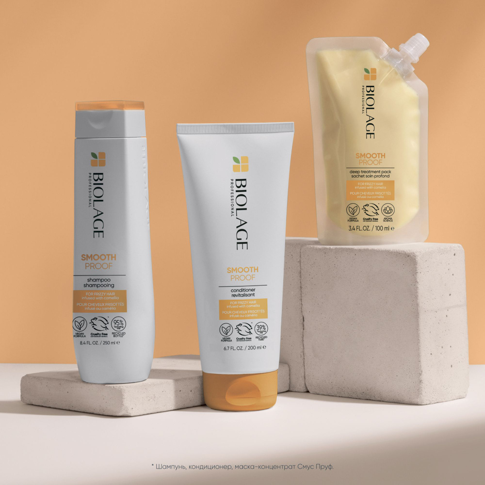 Matrix Biolage SmoothProof Шампунь выпрямляющий, для сухих и вьющихся волос, 250 мл