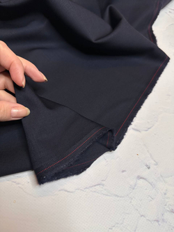 Костюмно-плательная однотонная шерсть с эластаном (L.Piana, 95%шерсть/5%эластан, Темно-синяя ночь, 148, 220 гр/м2)