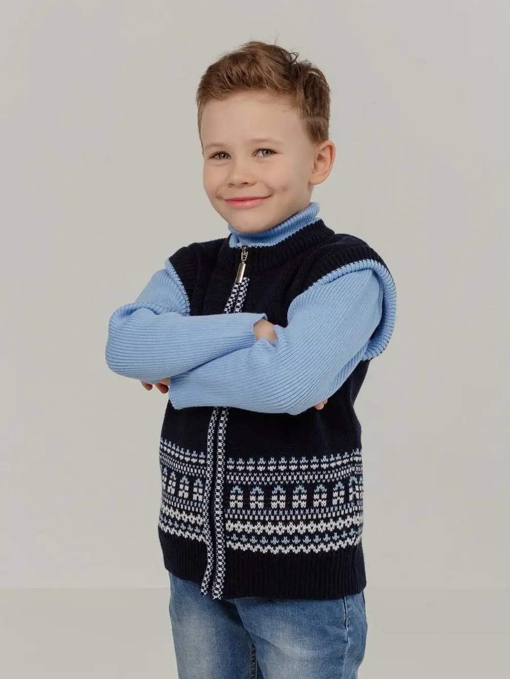 жилет вязаный