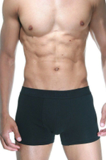 Черные хлопковые трусы-боксеры (Размер: L) (Цвет: черный)
