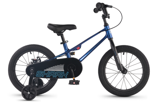 Велосипед 16" Maxiscoo SHARK Базовый Плюс Синий (2026)